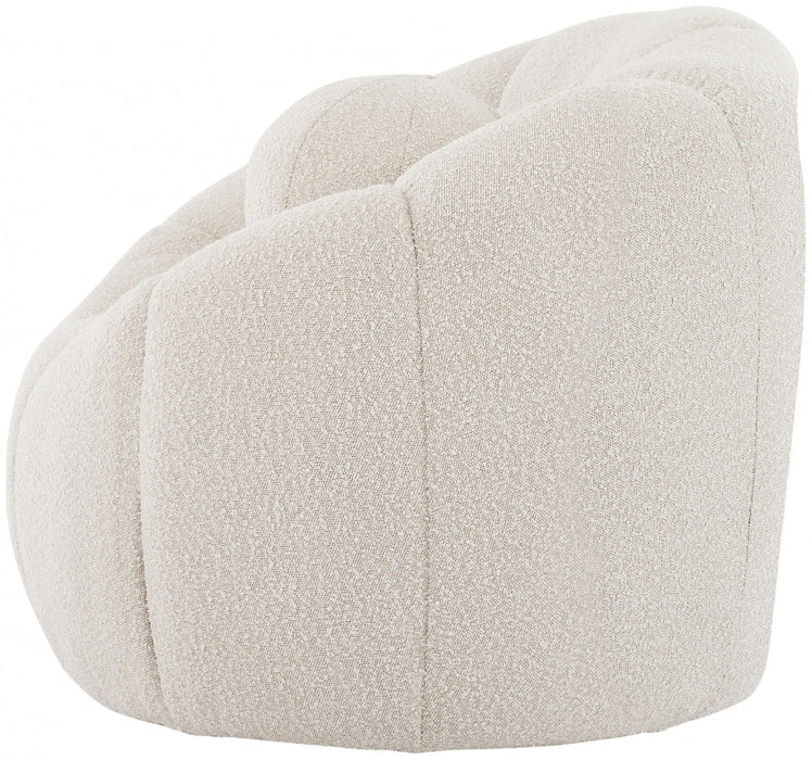 Elijah Cream Boucle Fabric Chair - 644Cream-C - Vega Furniture