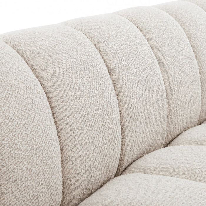 Elijah Cream Boucle Fabric Sofa - 644Cream-S - Vega Furniture