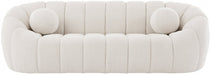 Elijah Cream Boucle Fabric Sofa - 644Cream-S - Vega Furniture