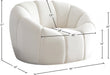 Elijah Cream Velvet Chair - 613Cream-C - Vega Furniture