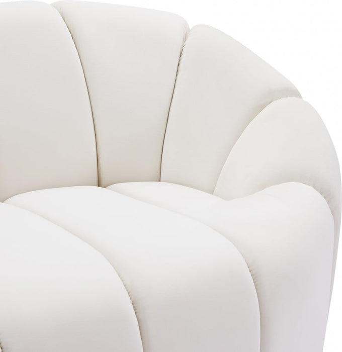 Elijah Cream Velvet Chair - 613Cream-C - Vega Furniture