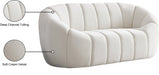 Elijah Cream Velvet Loveseat - 613Cream-L - Vega Furniture