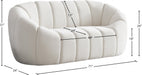 Elijah Cream Velvet Loveseat - 613Cream-L - Vega Furniture