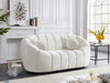 Elijah Cream Velvet Loveseat - 613Cream-L - Vega Furniture