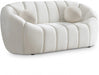 Elijah Cream Velvet Loveseat - 613Cream-L - Vega Furniture