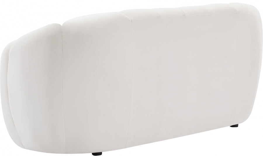 Elijah Cream Velvet Loveseat - 613Cream-L - Vega Furniture