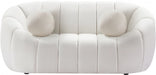 Elijah Cream Velvet Loveseat - 613Cream-L - Vega Furniture