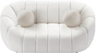 Elijah Cream Velvet Loveseat - 613Cream-L - Vega Furniture