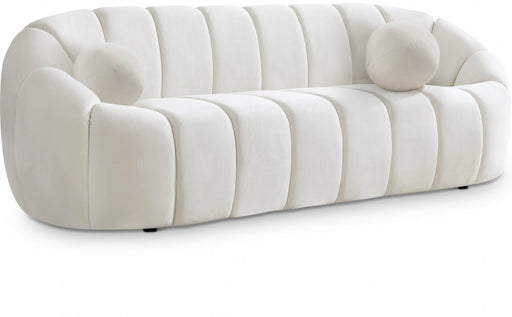 Elijah Cream Velvet Sofa - 613Cream-S - Vega Furniture