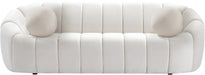 Elijah Cream Velvet Sofa - 613Cream-S - Vega Furniture