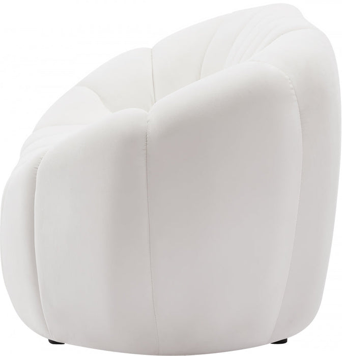 Elijah Cream Velvet Sofa - 613Cream-S - Vega Furniture