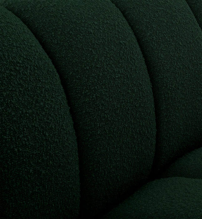 Elijah Green Boucle Fabric Chair - 644Green-C - Vega Furniture