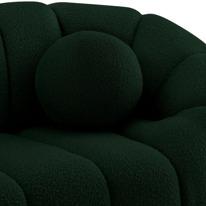 Elijah Green Boucle Fabric Chair - 644Green-C - Vega Furniture