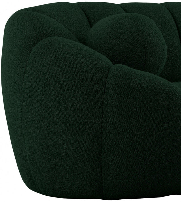 Elijah Green Boucle Fabric Chair - 644Green-C - Vega Furniture