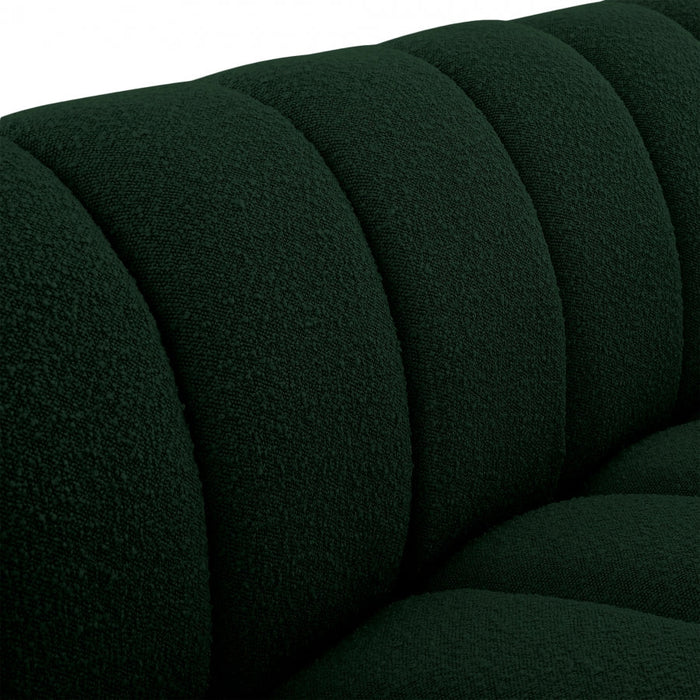 Elijah Green Boucle Fabric Loveseat - 644Green-L - Vega Furniture