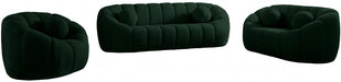 Elijah Green Boucle Fabric Loveseat - 644Green-L - Vega Furniture