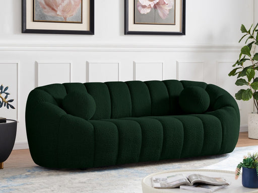 Elijah Green Boucle Fabric Sofa - 644Green-S - Vega Furniture