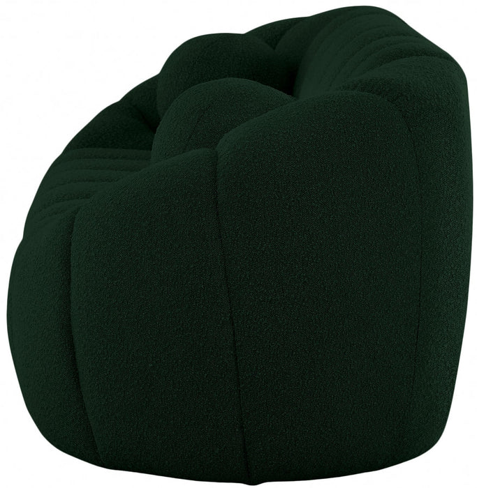 Elijah Green Boucle Fabric Sofa - 644Green-S - Vega Furniture