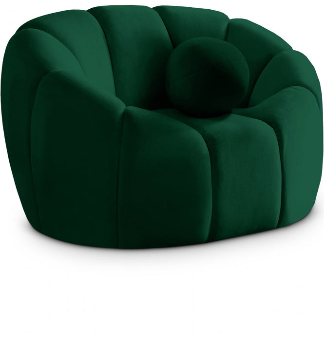 Elijah Green Velvet Chair - 613Green-C - Vega Furniture