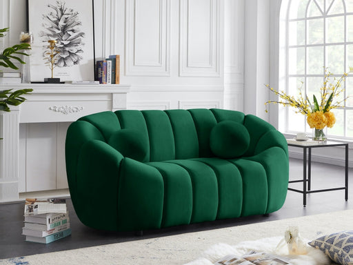 Elijah Green Velvet Loveseat - 613Green-L - Vega Furniture