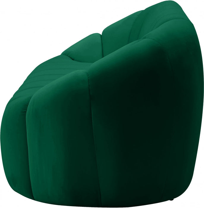 Elijah Green Velvet Loveseat - 613Green-L - Vega Furniture