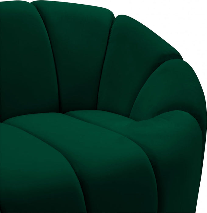 Elijah Green Velvet Loveseat - 613Green-L - Vega Furniture