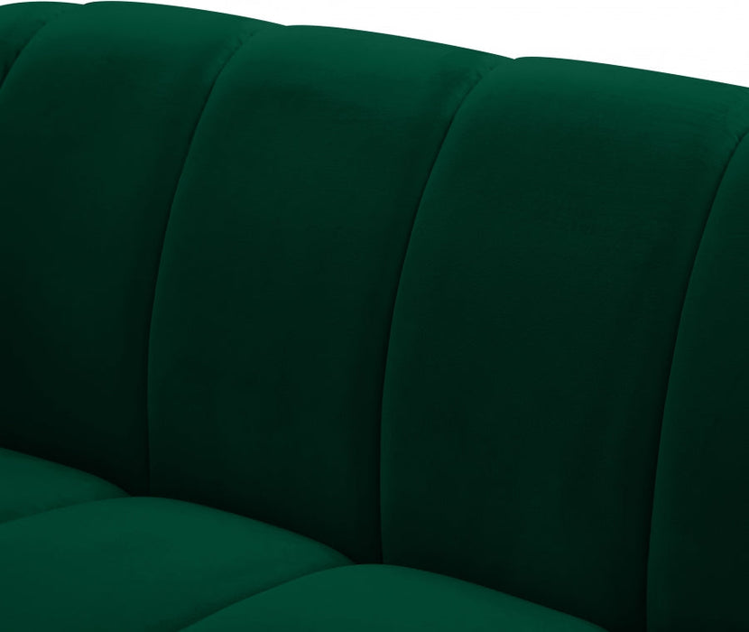 Elijah Green Velvet Loveseat - 613Green-L - Vega Furniture