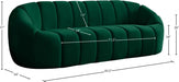 Elijah Green Velvet Sofa - 613Green-S - Vega Furniture