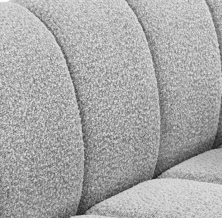 Elijah Grey Boucle Fabric Chair - 644Grey-C - Vega Furniture