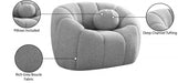 Elijah Grey Boucle Fabric Chair - 644Grey-C - Vega Furniture