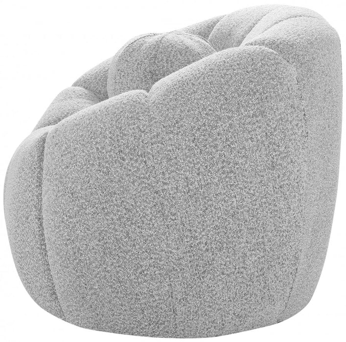 Elijah Grey Boucle Fabric Chair - 644Grey-C - Vega Furniture