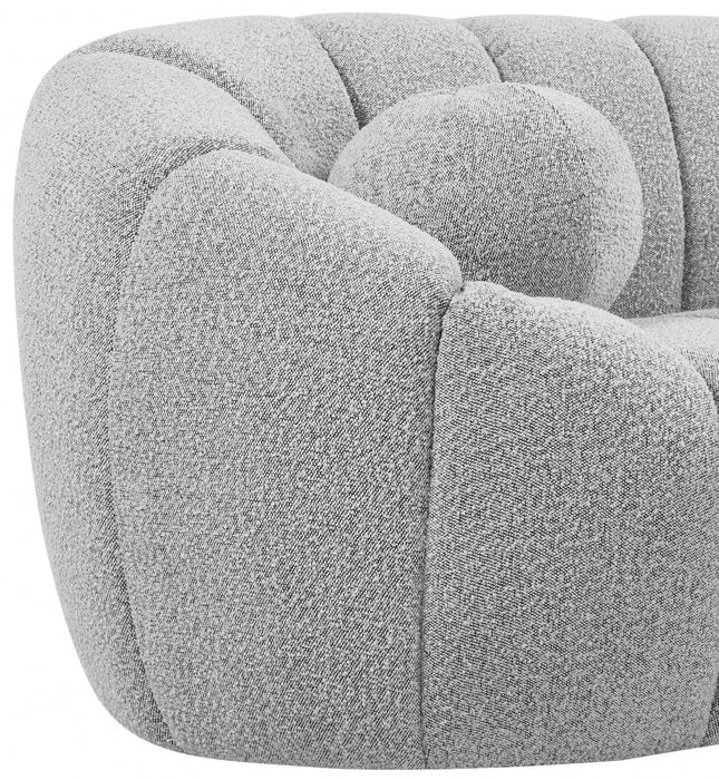 Elijah Grey Boucle Fabric Chair - 644Grey-C - Vega Furniture