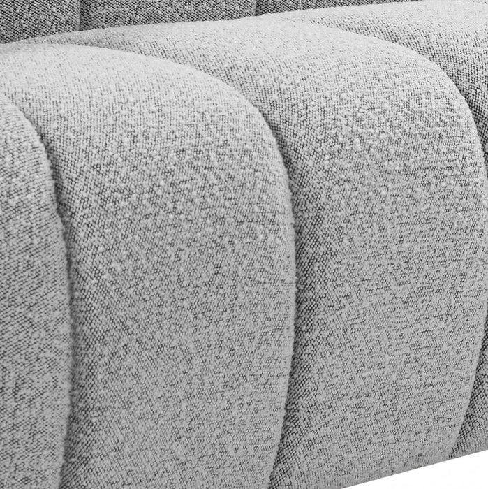 Elijah Grey Boucle Fabric Chair - 644Grey-C - Vega Furniture