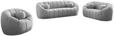 Elijah Grey Boucle Fabric Loveseat - 644Grey-L - Vega Furniture