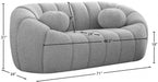 Elijah Grey Boucle Fabric Loveseat - 644Grey-L - Vega Furniture