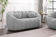 Elijah Grey Boucle Fabric Loveseat - 644Grey-L - Vega Furniture