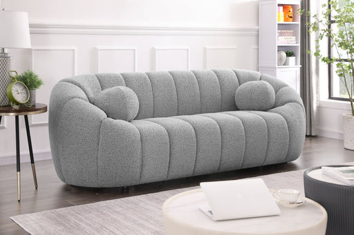 Elijah Grey Boucle Fabric Sofa - 644Grey-S - Vega Furniture