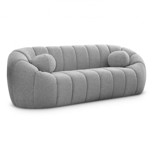 Elijah Grey Boucle Fabric Sofa - 644Grey-S - Vega Furniture