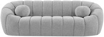 Elijah Grey Boucle Fabric Sofa - 644Grey-S - Vega Furniture