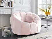 Elijah Pink Velvet Chair - 613Pink-C - Vega Furniture