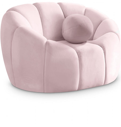 Elijah Pink Velvet Chair - 613Pink-C - Vega Furniture