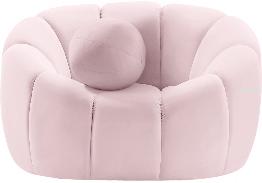 Elijah Pink Velvet Chair - 613Pink-C - Vega Furniture