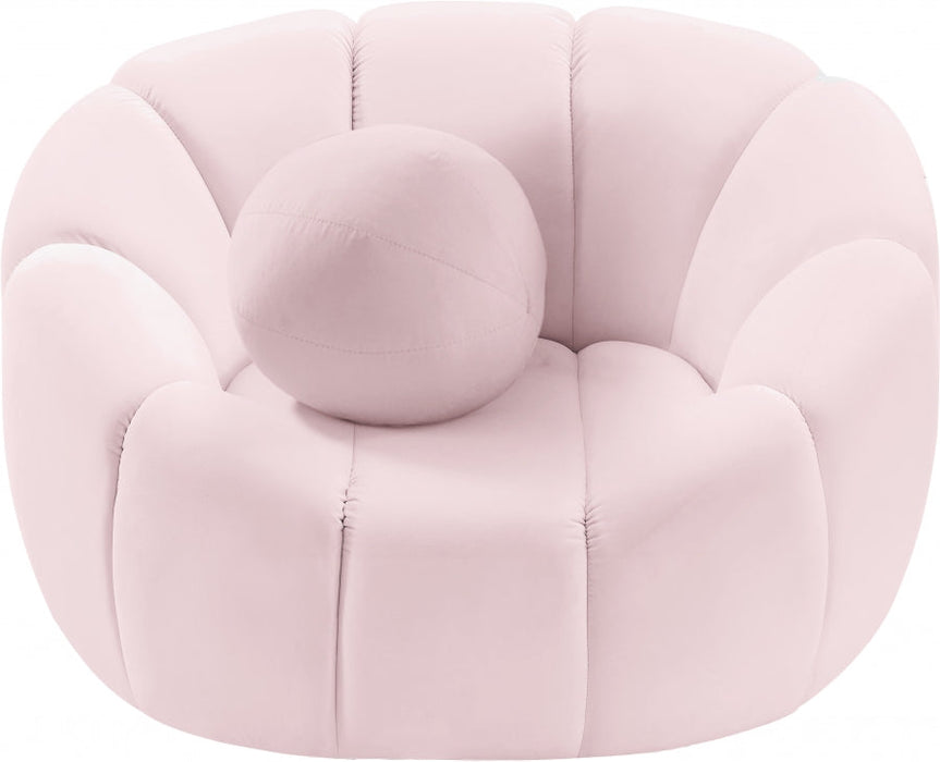 Elijah Pink Velvet Chair - 613Pink-C - Vega Furniture