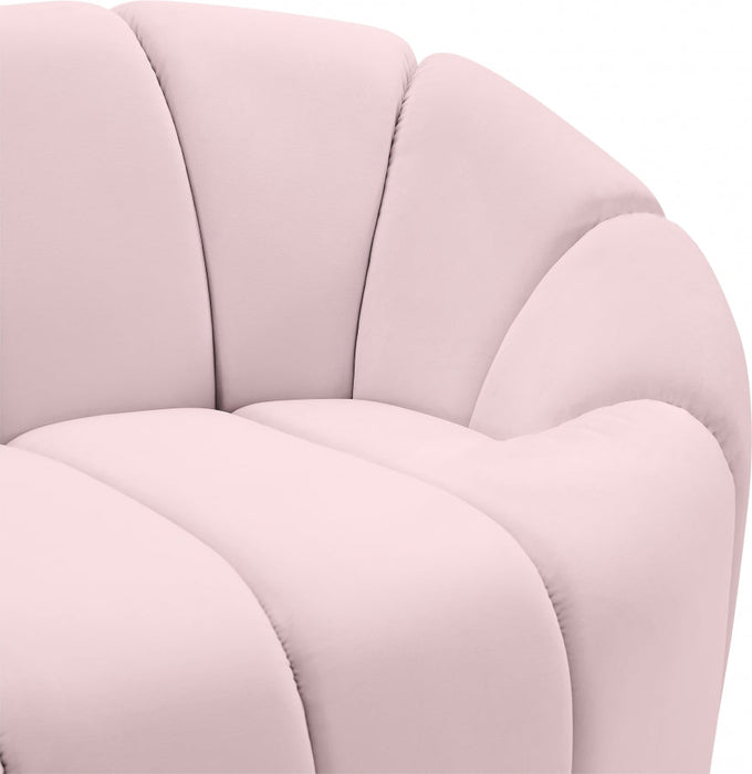 Elijah Pink Velvet Chair - 613Pink-C - Vega Furniture