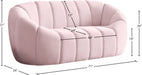 Elijah Pink Velvet Loveseat - 613Pink-L - Vega Furniture