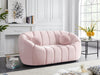 Elijah Pink Velvet Loveseat - 613Pink-L - Vega Furniture