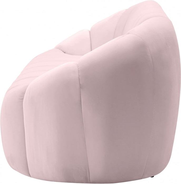 Elijah Pink Velvet Loveseat - 613Pink-L - Vega Furniture