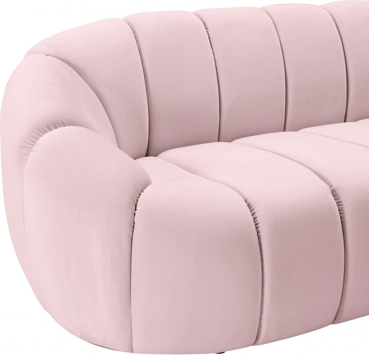 Elijah Pink Velvet Loveseat - 613Pink-L - Vega Furniture