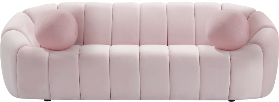 Elijah Pink Velvet Sofa - 613Pink-S - Vega Furniture