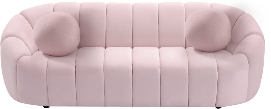 Elijah Pink Velvet Sofa - 613Pink-S - Vega Furniture